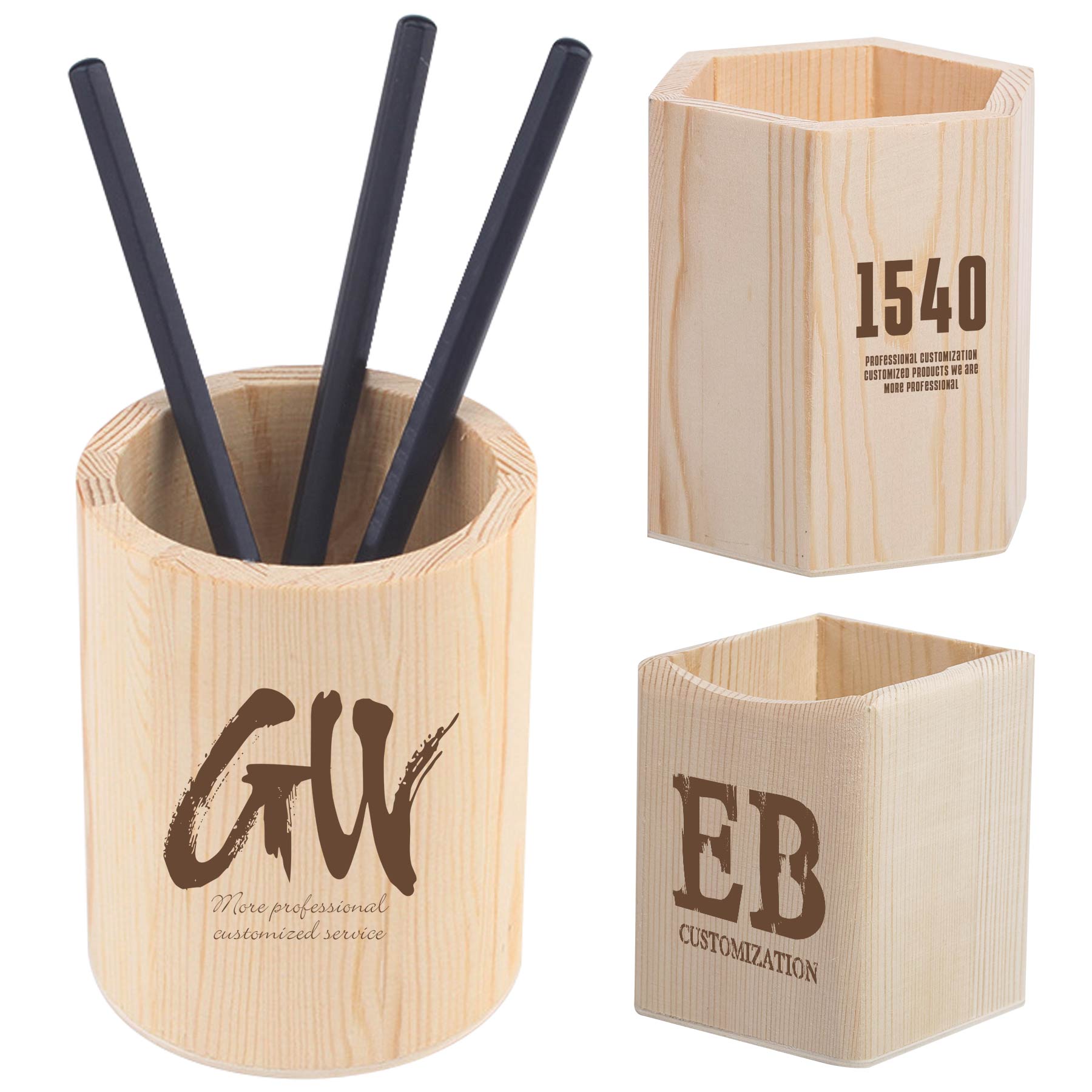 FlyFlyPromos - Wooden Pen Holder/Storage Box Image 1 - Promotional Product